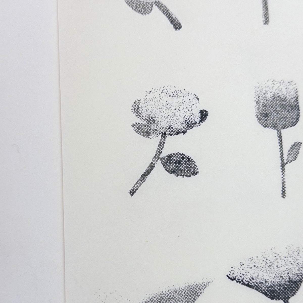 Halftone Floral Specimen Stamp Set (9 Motifs)
