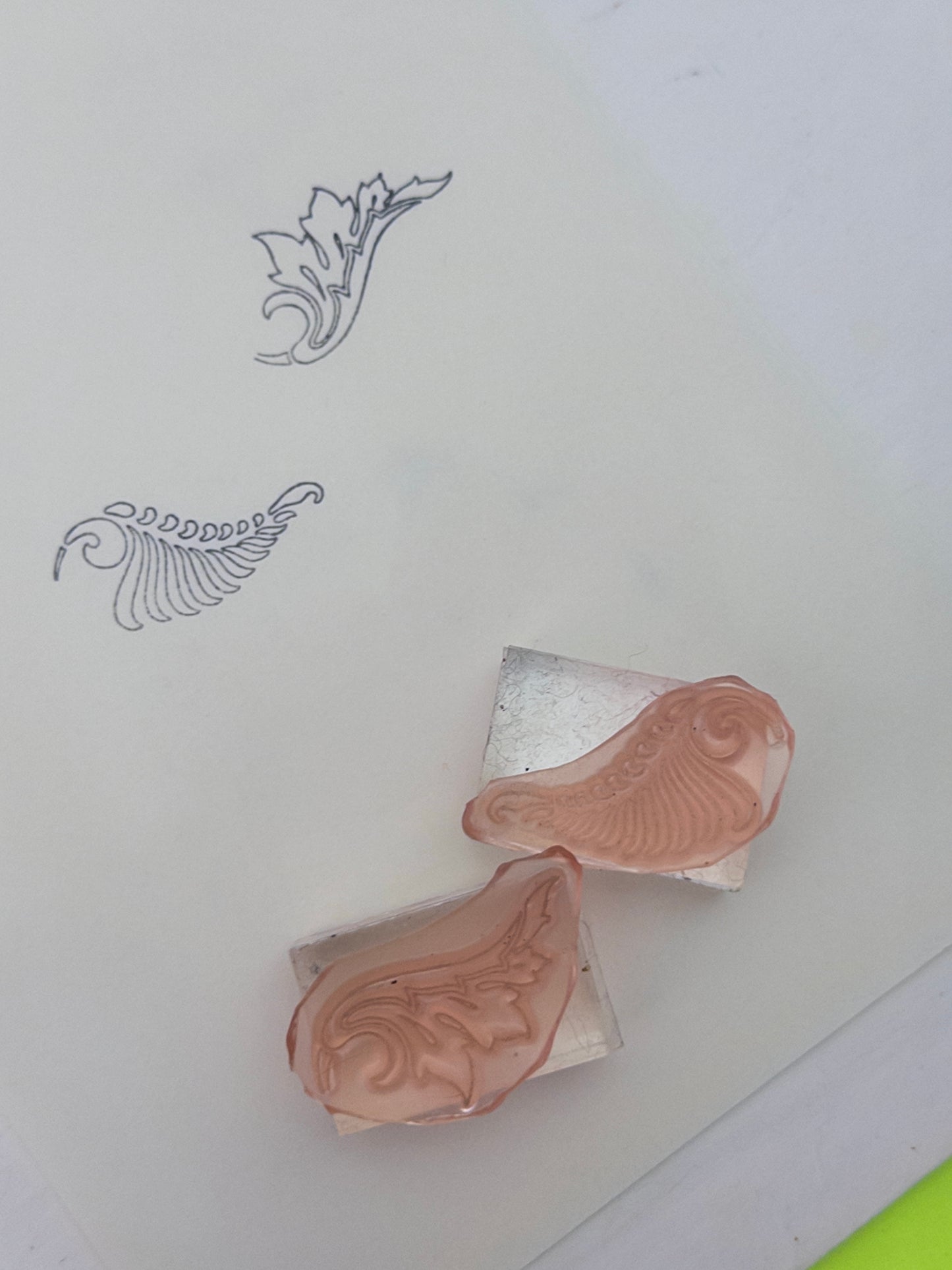Baroque Acanthus Flourish Stamps (Set of 2)