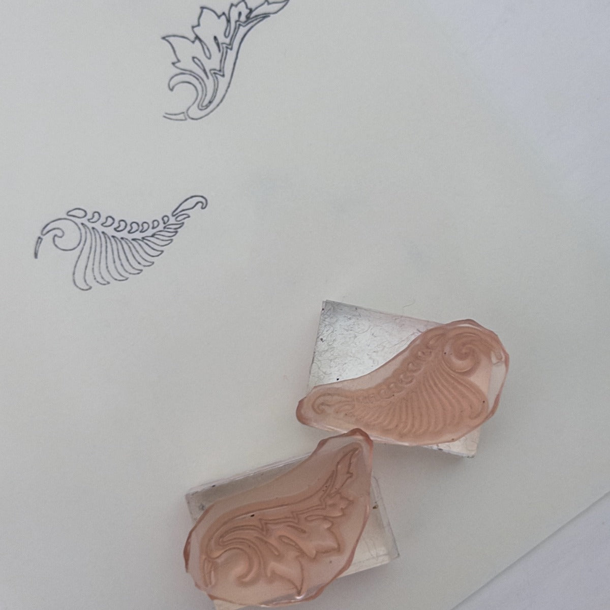 Baroque Acanthus Flourish Stamps (Set of 2)
