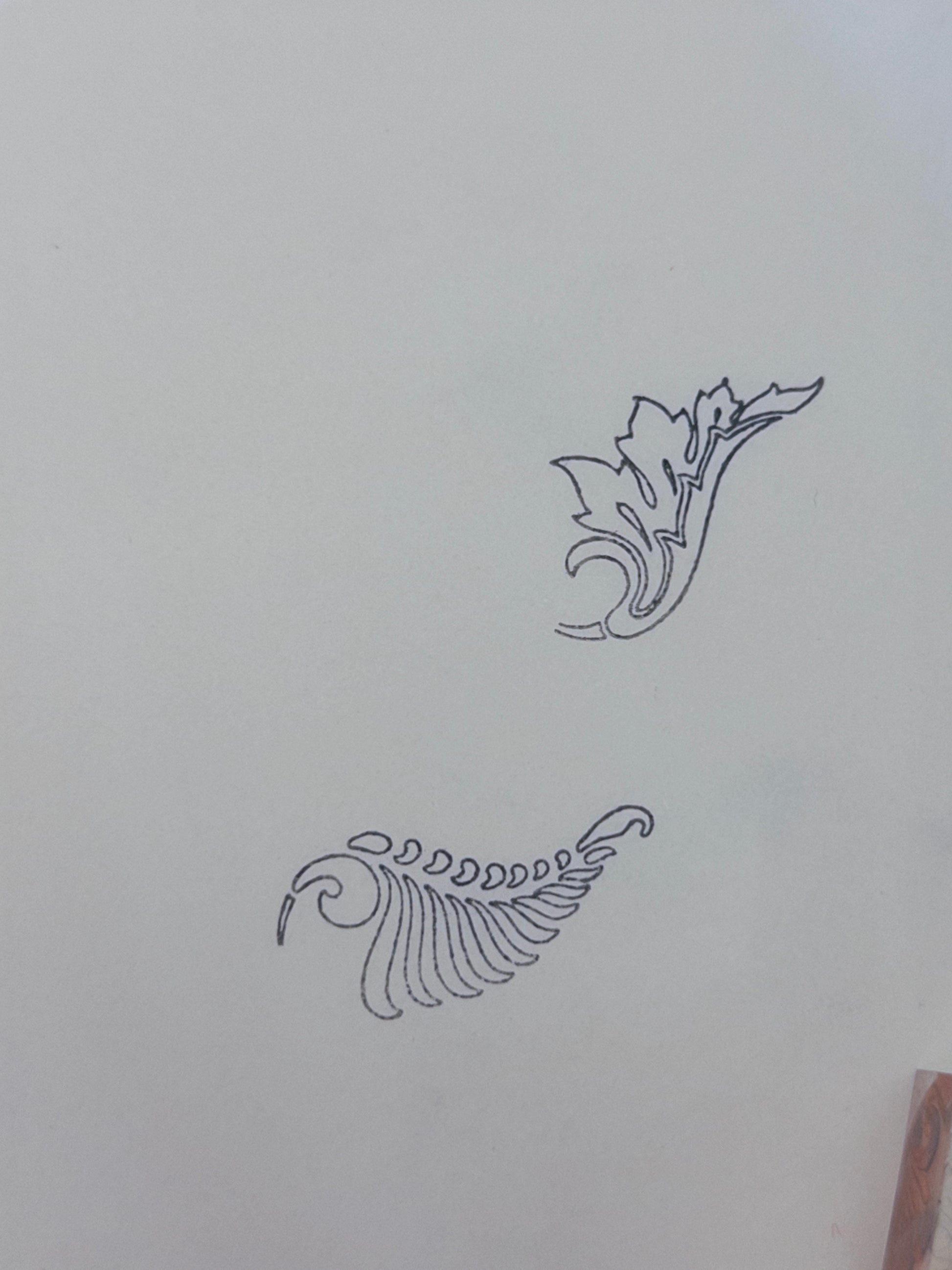 Baroque Acanthus Flourish Stamps (Set of 2)