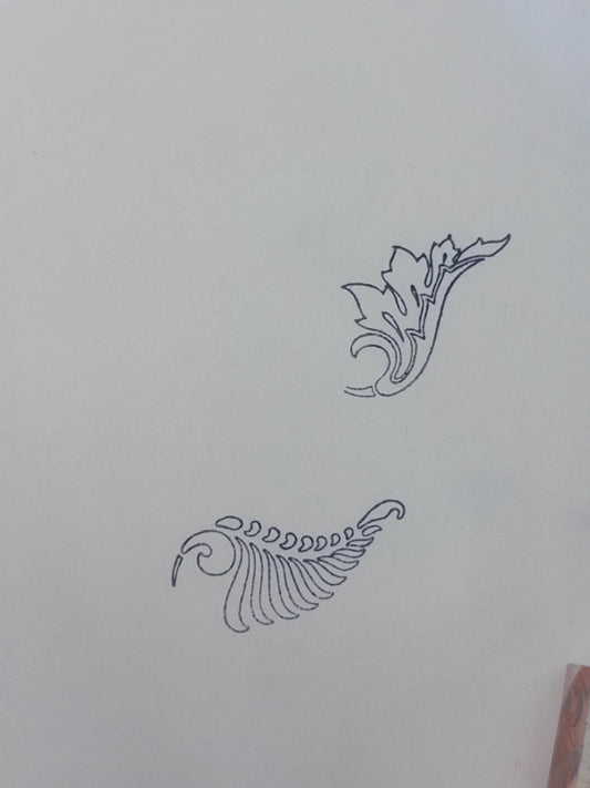Baroque Acanthus Flourish Stamps (Set of 2)