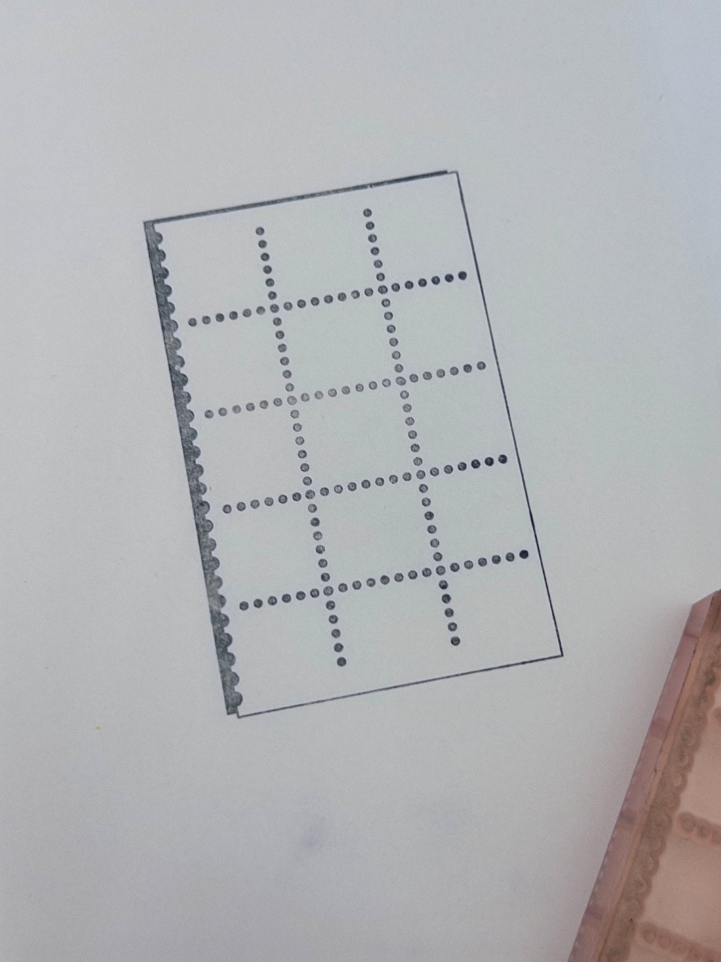 Dotted Grid Note Stamp (Perforated Edge)