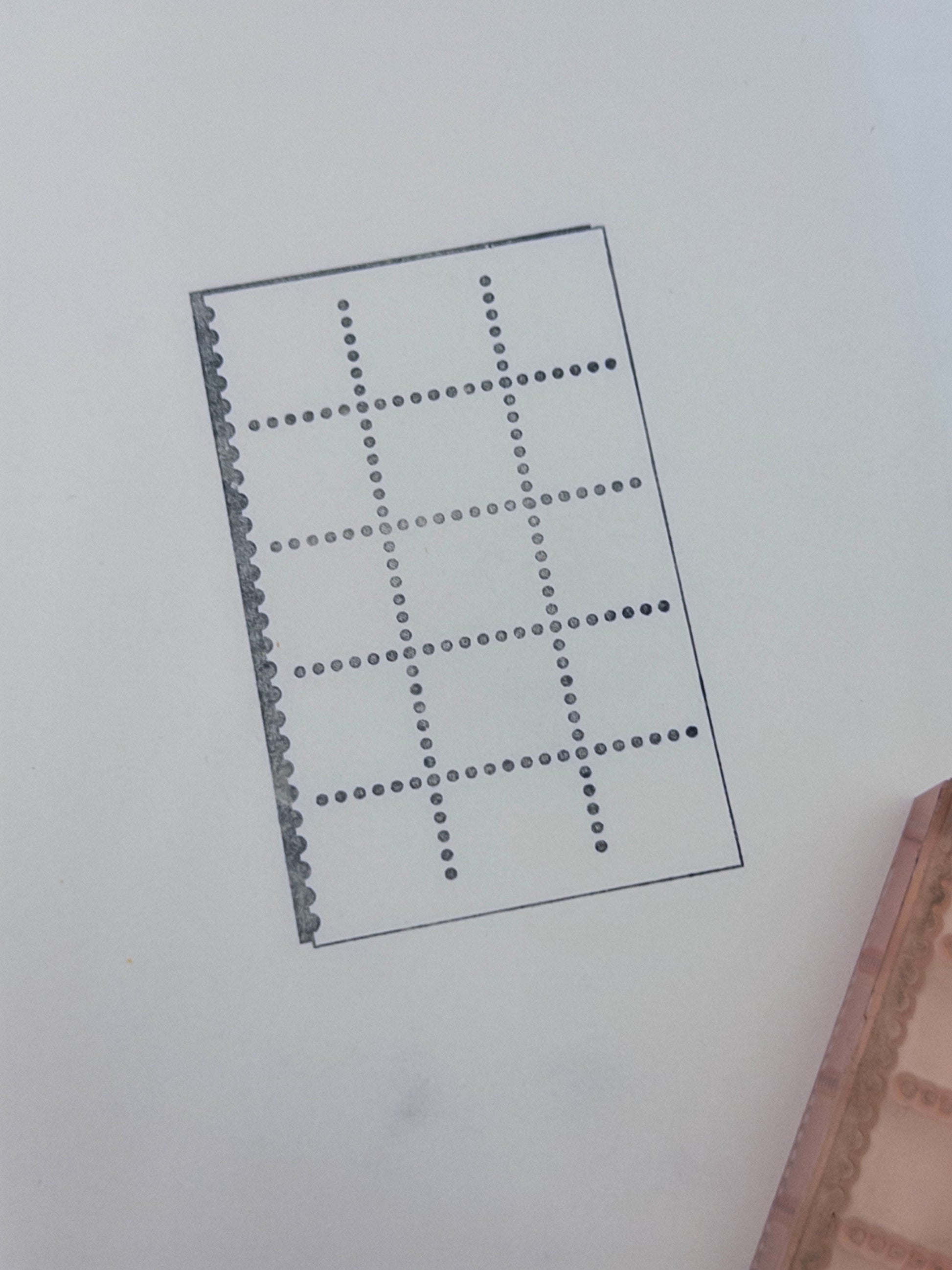 Dotted Grid Note Stamp (Perforated Edge)