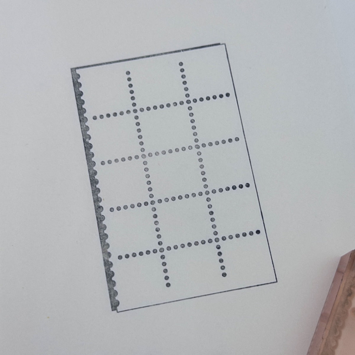 Dotted Grid Note Stamp (Perforated Edge)