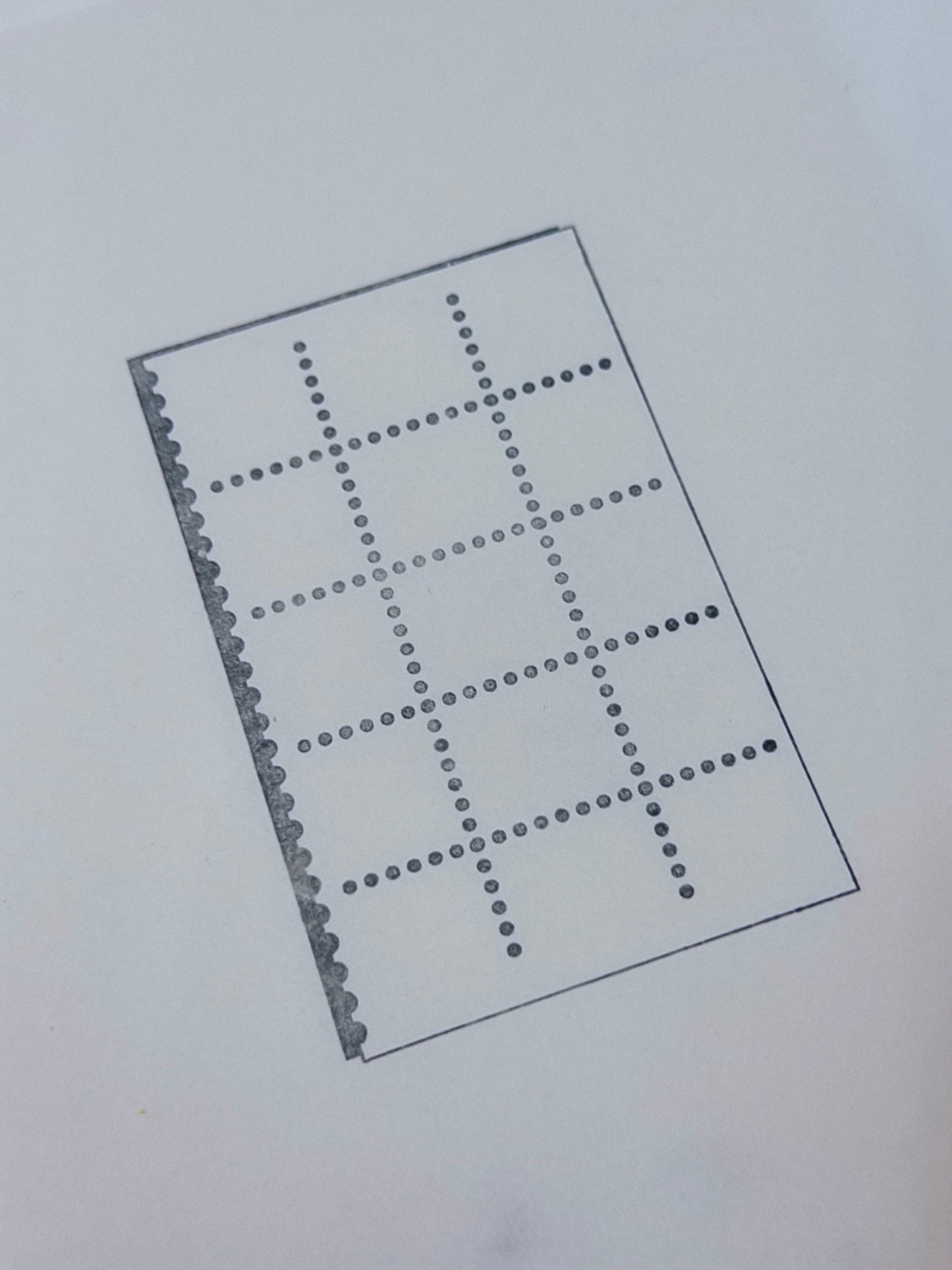 Dotted Grid Note Stamp (Perforated Edge)