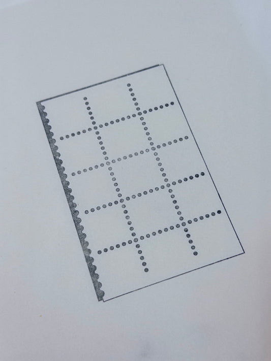 Dotted Grid Note Stamp (Perforated Edge)