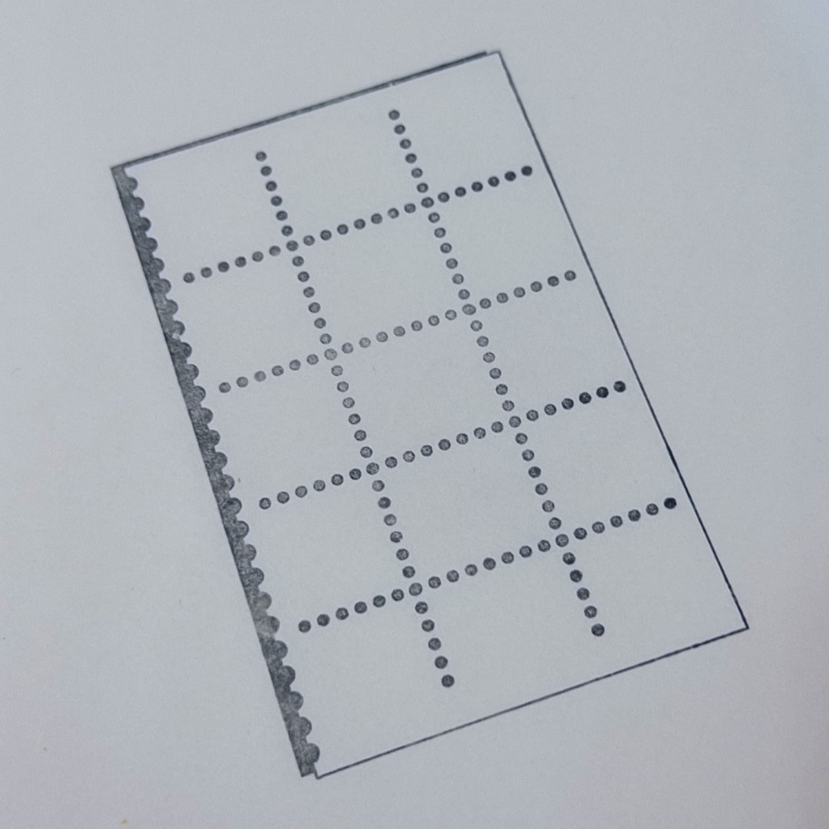 Dotted Grid Note Stamp (Perforated Edge)