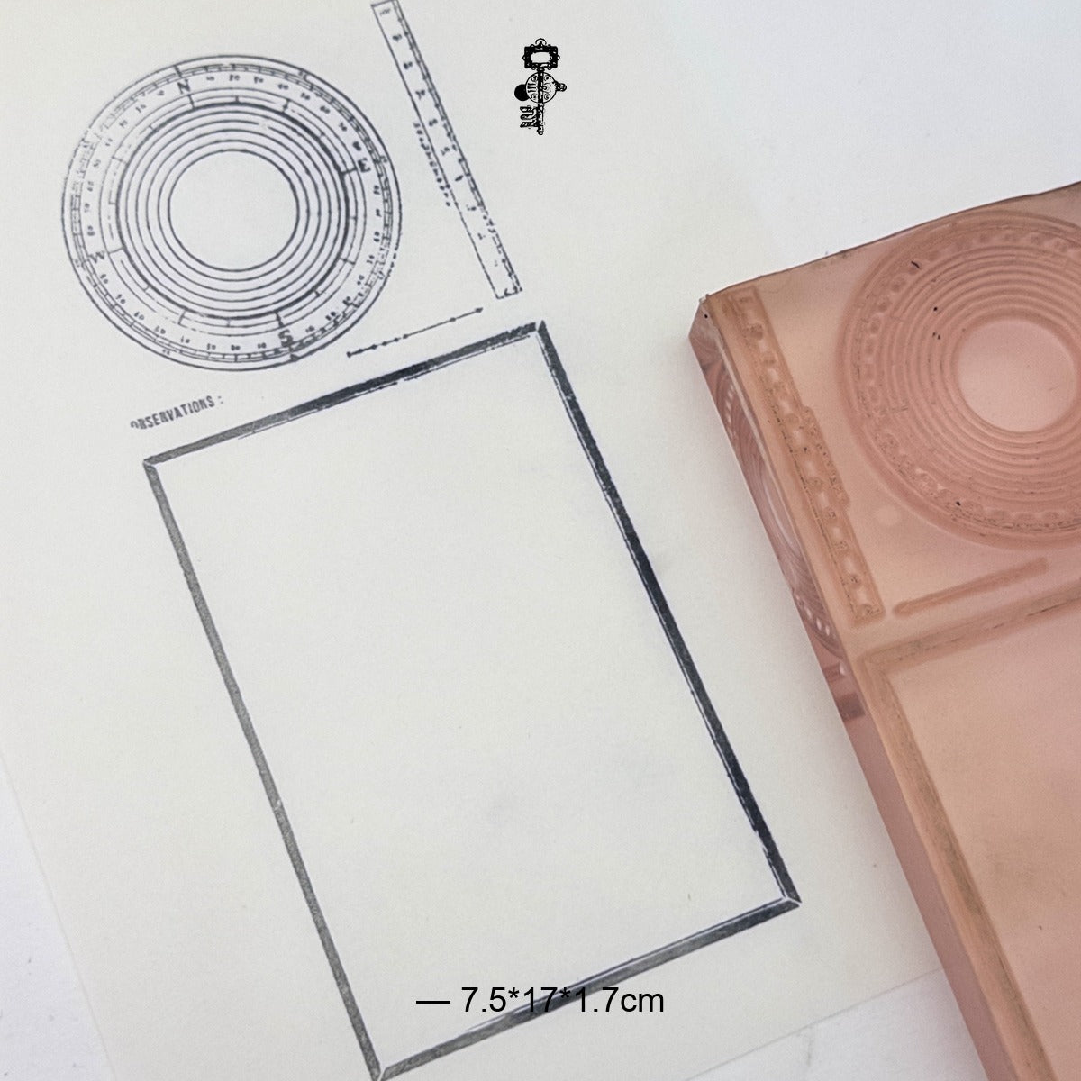 Compass Rose & Observations Log Stamp