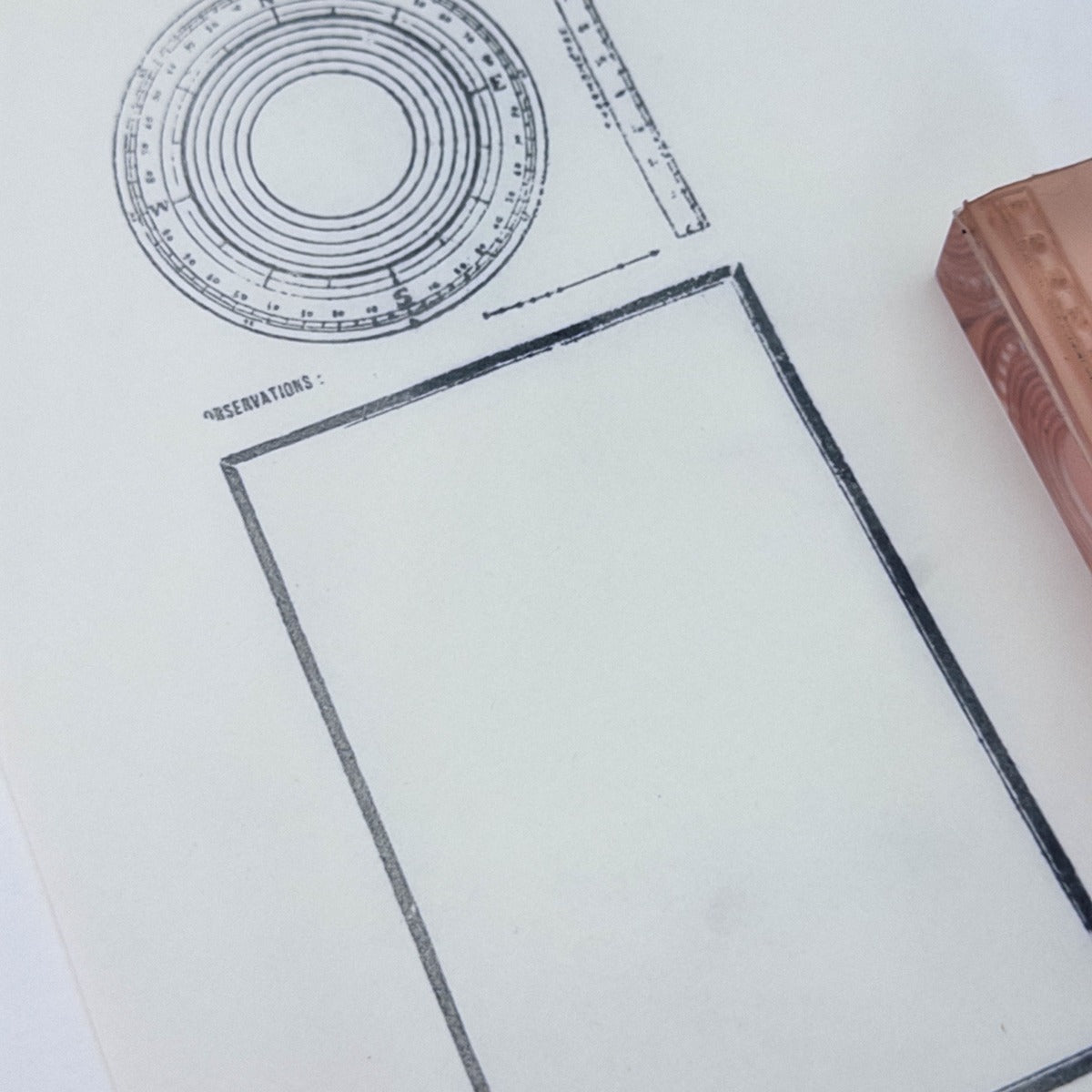 Compass Rose & Observations Log Stamp