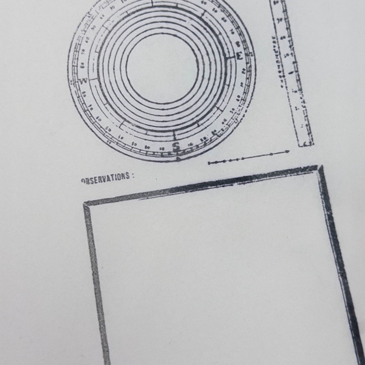 Compass Rose & Observations Log Stamp