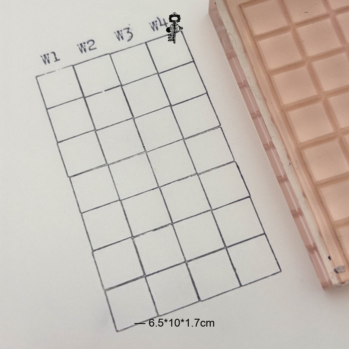 W1–W4 Weekly Planner Grid Stamp