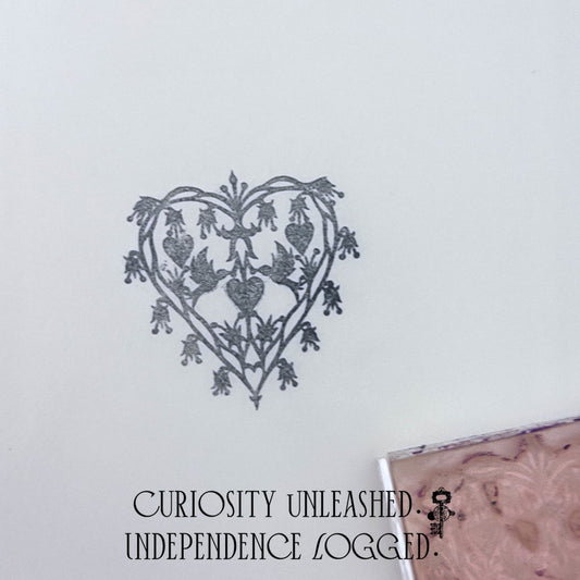 Floral Heart Wreath Stamp