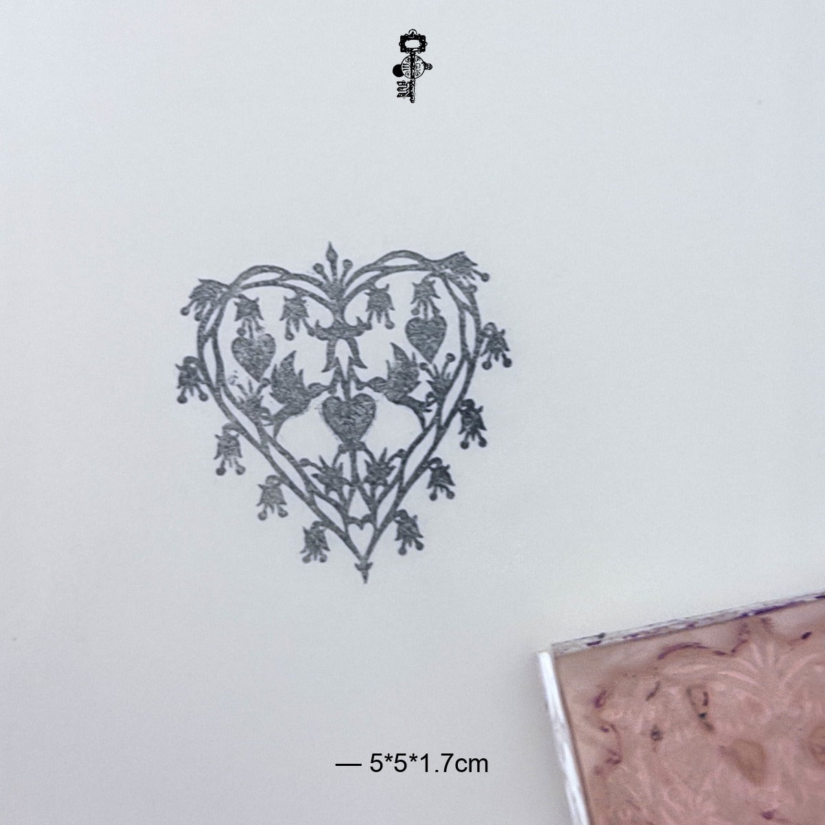 Floral Heart Wreath Stamp