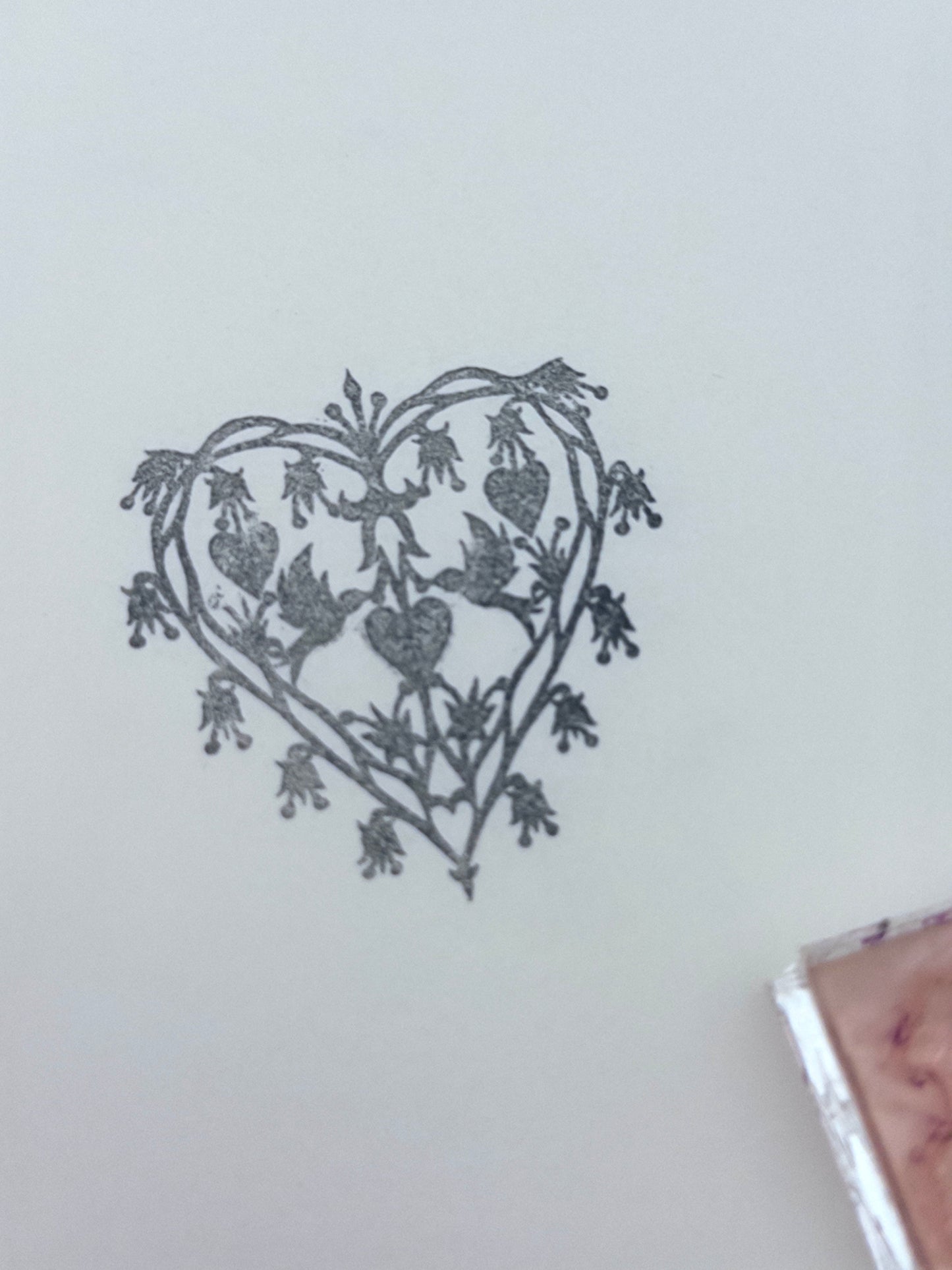 Floral Heart Wreath Stamp