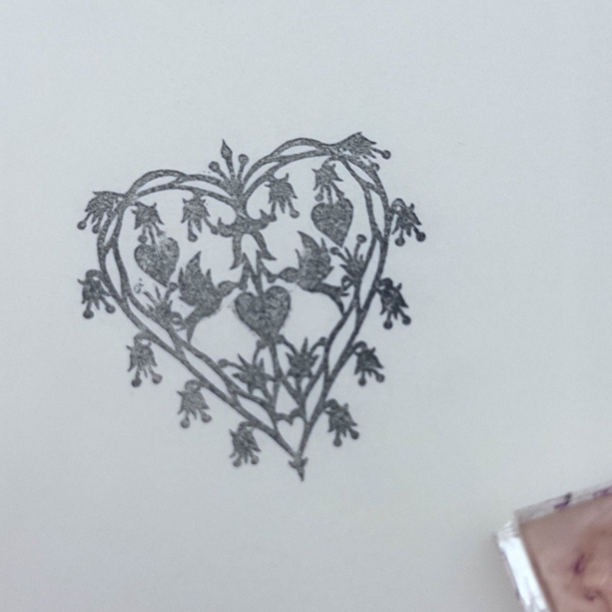 Floral Heart Wreath Stamp