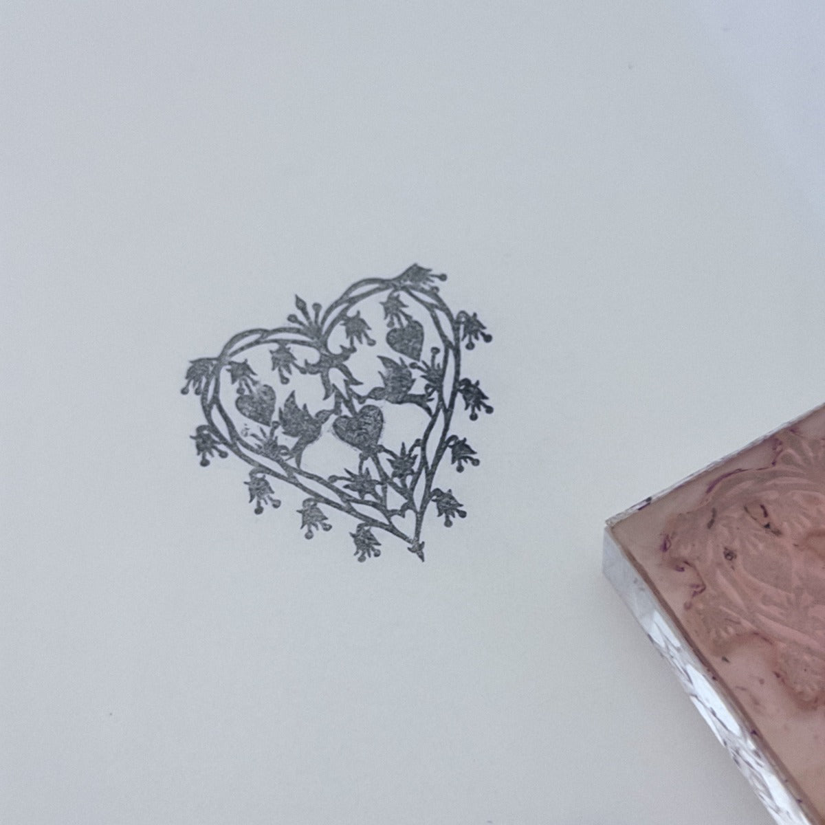 Floral Heart Wreath Stamp
