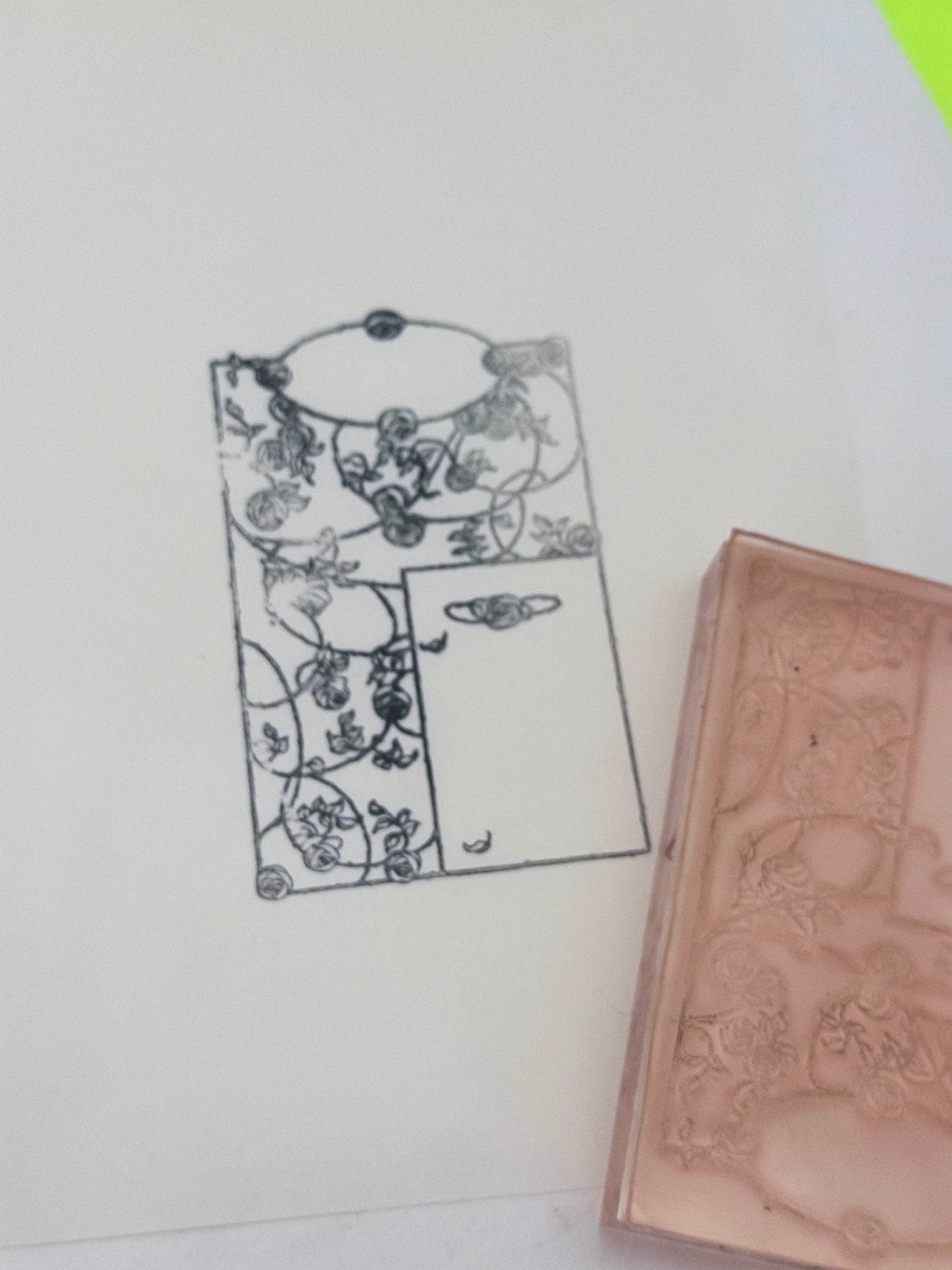 Rose Vine Frame Layout Stamp