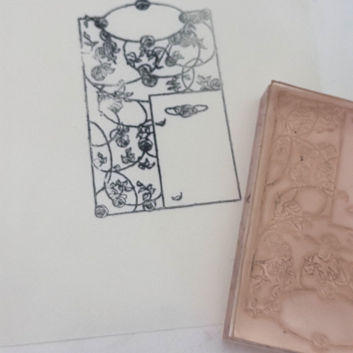 Rose Vine Frame Layout Stamp