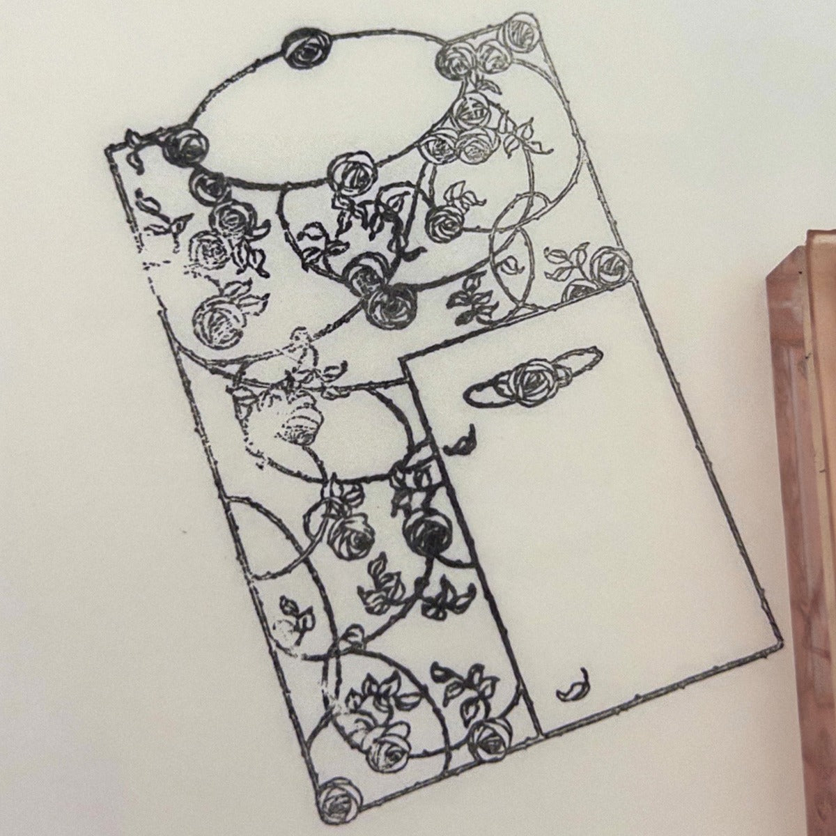 Rose Vine Frame Layout Stamp
