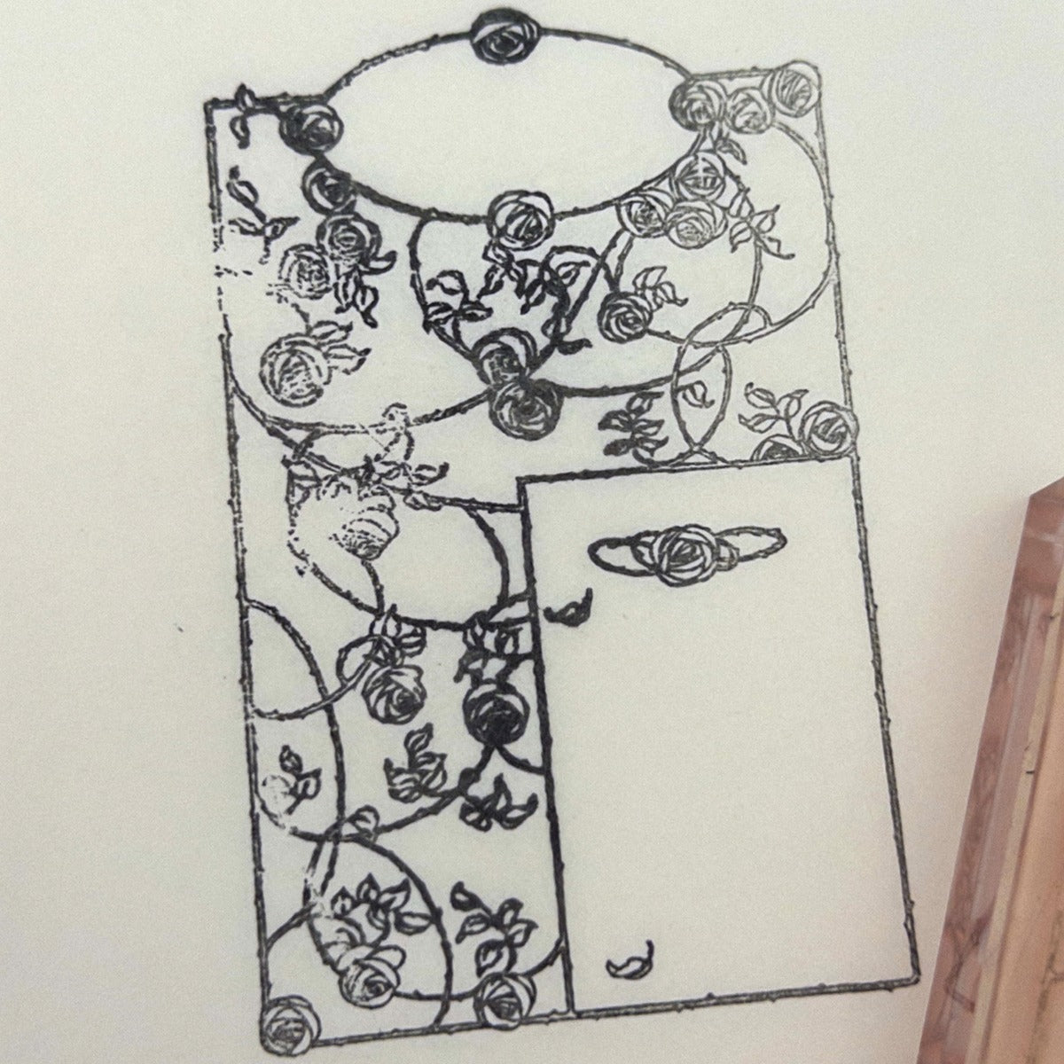 Rose Vine Frame Layout Stamp