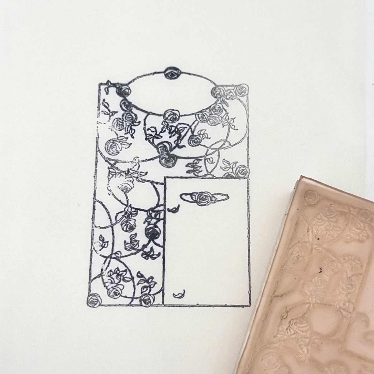 Rose Vine Frame Layout Stamp