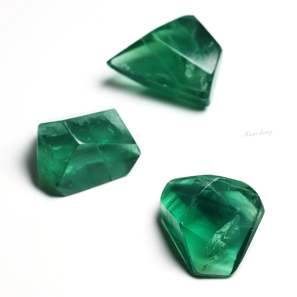 Natural emerald fluorite accompanying ore