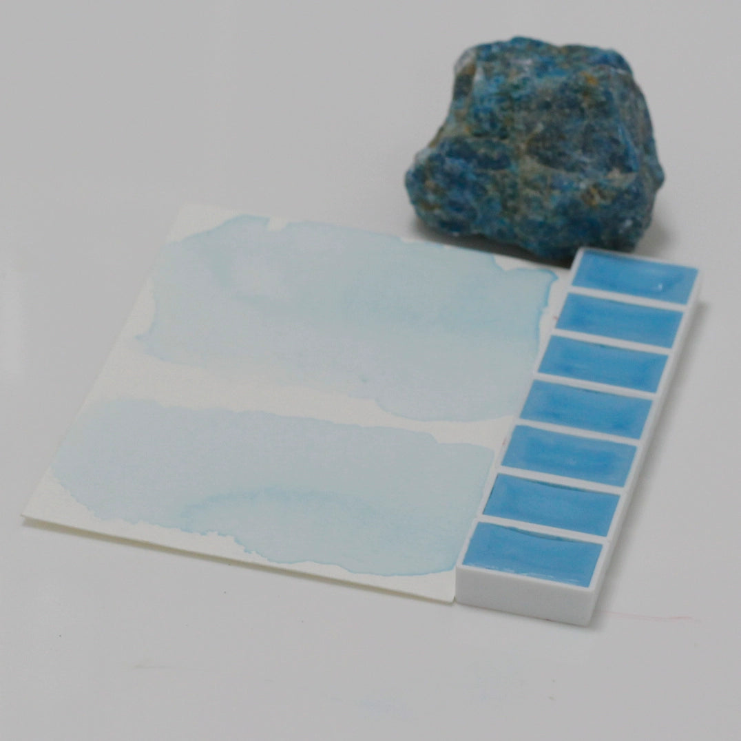 Blue ApatiteGenuine Natural Mineral Solid Handmade Watercolor Pigment Ice Blue