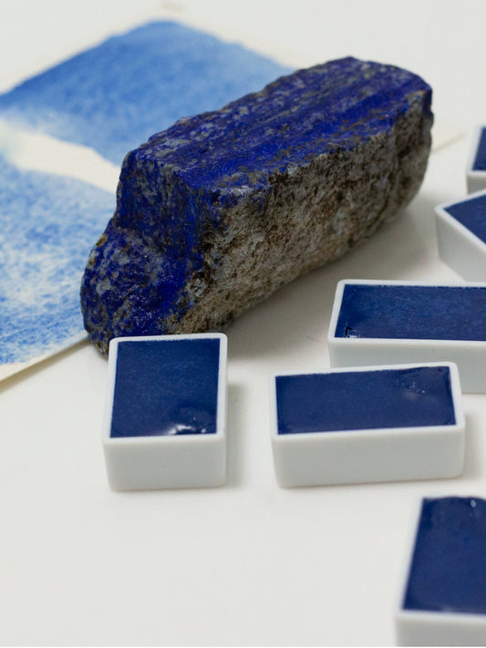 Lapis Lazuli lapis lazuli natural Afghan lapis lazuli mineral solid watercolor blue pigment block