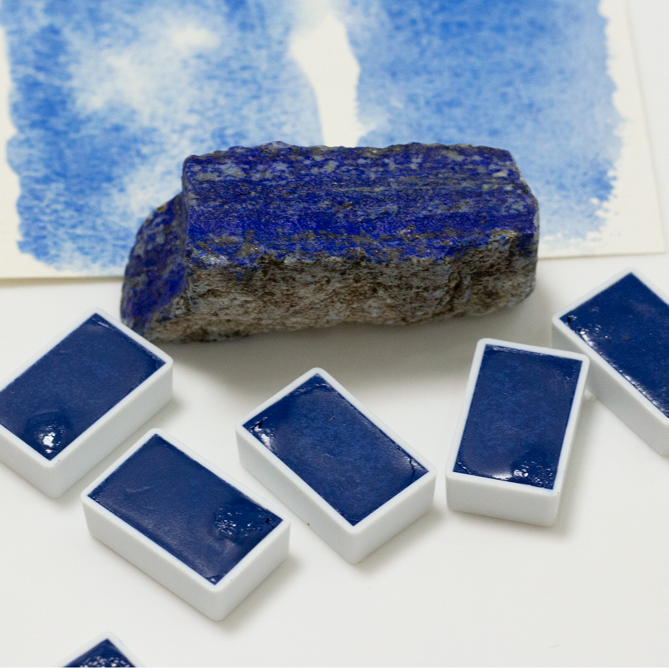 Lapis Lazuli lapis lazuli natural Afghan lapis lazuli mineral solid watercolor blue pigment block