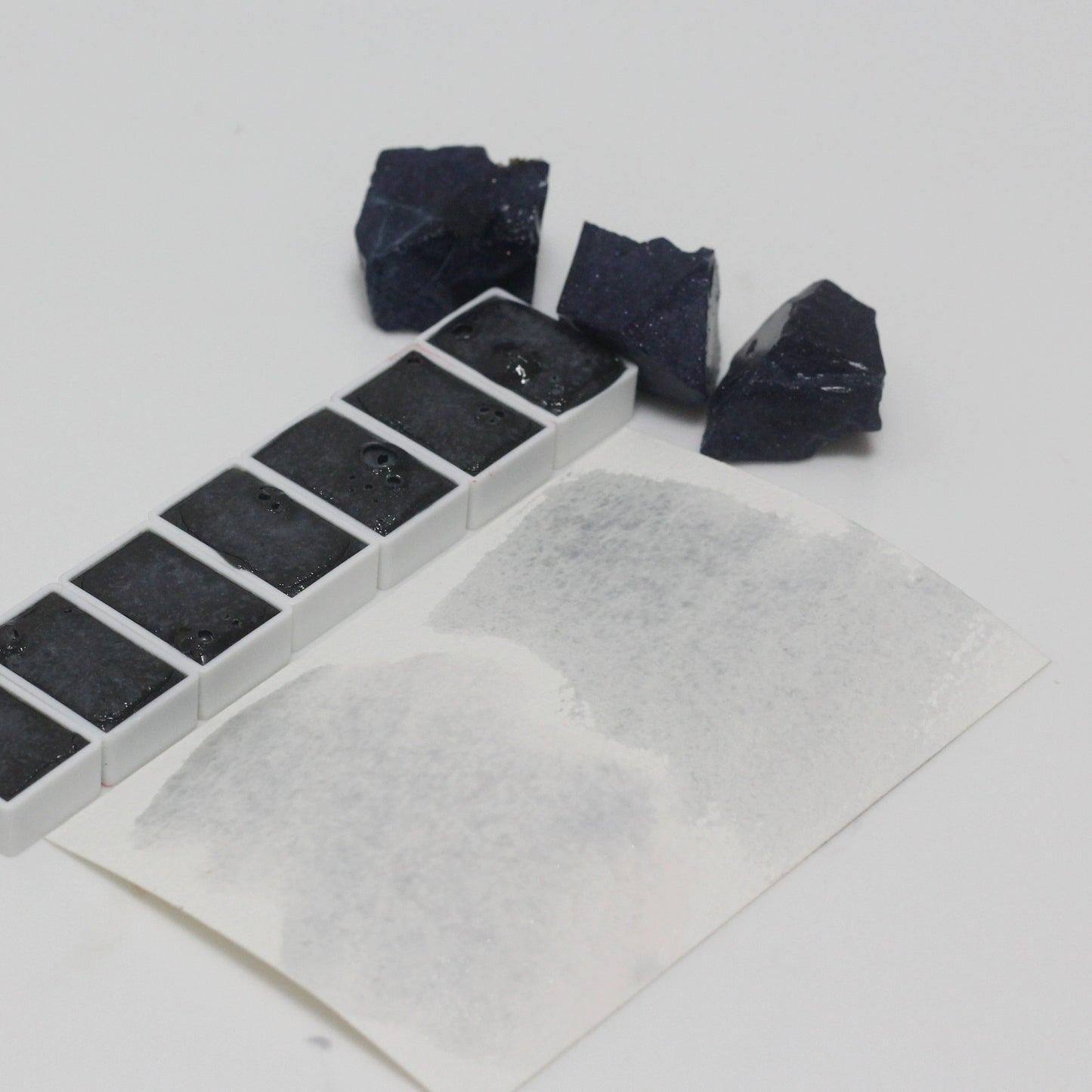 Blue Sandstone Dominique Handmade Mineral Solid Watercolor Pigment 3ml Full Block Opaque