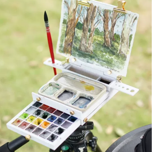 Outdoor Sketch Easel Portable All-round Watercolor Sketch Paint Box