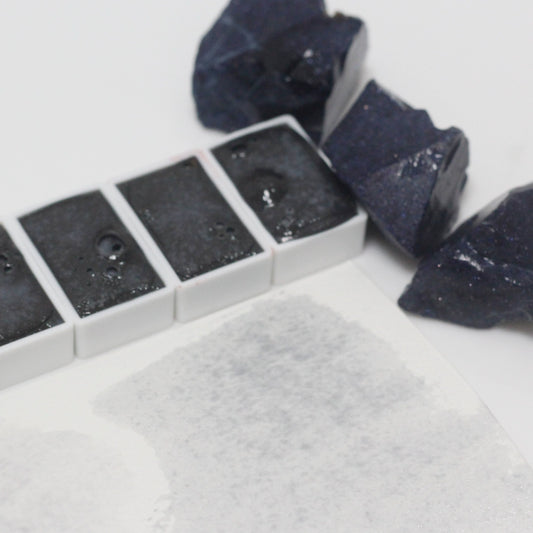 Blue Sandstone Dominique Handmade Mineral Solid Watercolor Pigment 3ml Full Block Opaque