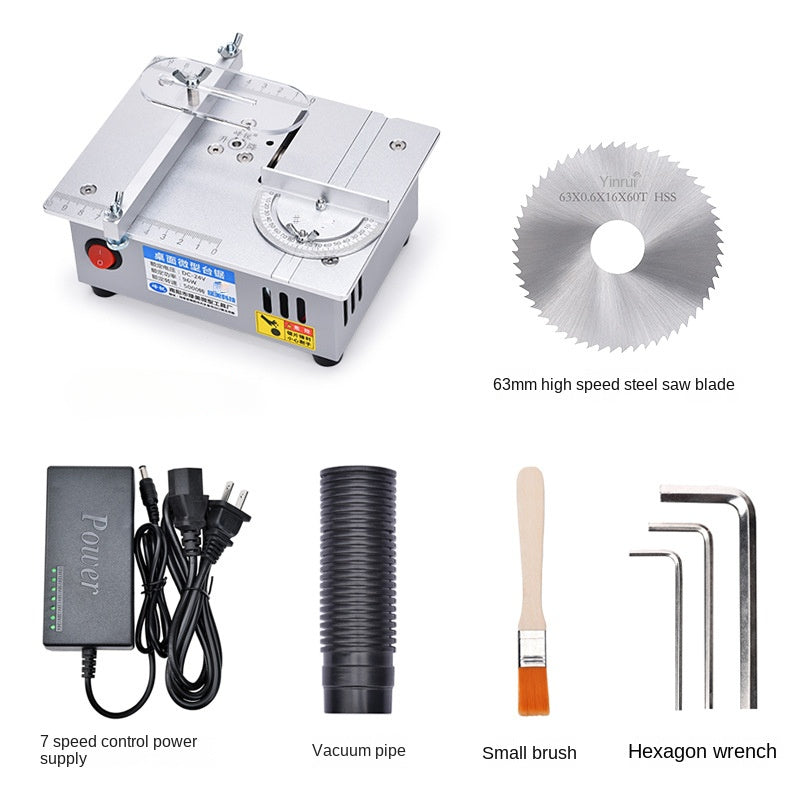 Precision desktop micro table saw DIY acrylic PCB desktop cutting machine mini aluminum alloy model small electric saw